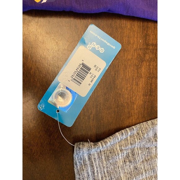 LSU Purple & Gray Juniors Long Sleeve V-Neck Shirt With Rhinestone Logo Size XL - Picture 4 of 13